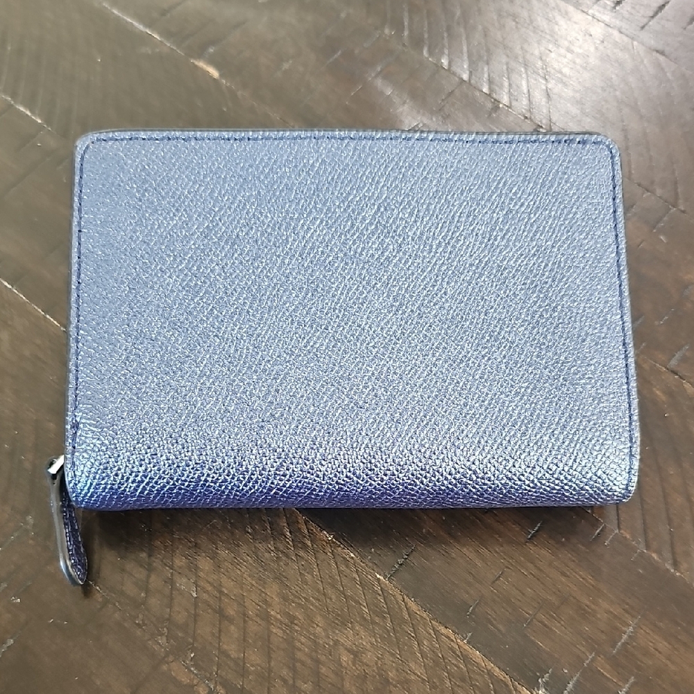 Coach Metallic Blue Women's Wallet - Picture 7 of 8